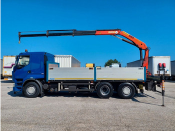 Dropside/ Flatbed truck, Crane truck Renault Premium DXI R450.26 + Kran  Palfinger PK 15.500: picture 5