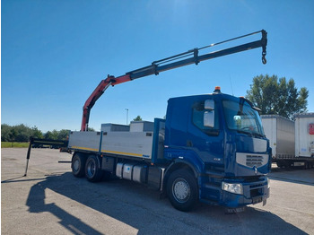 Dropside/ Flatbed truck, Crane truck Renault Premium DXI R450.26 + Kran  Palfinger PK 15.500: picture 2