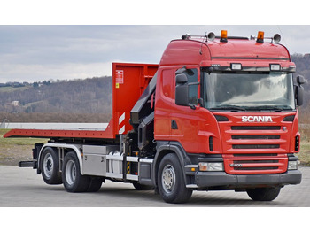 Crane truck, Hook lift truck Scania G 400 * Abschleppwagen 6,40m* KRAN + FUNK * TOP: picture 3