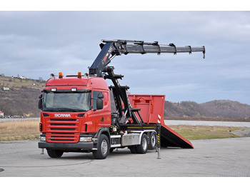Crane truck, Hook lift truck Scania G 400 * Abschleppwagen 6,40m* KRAN + FUNK * TOP: picture 2