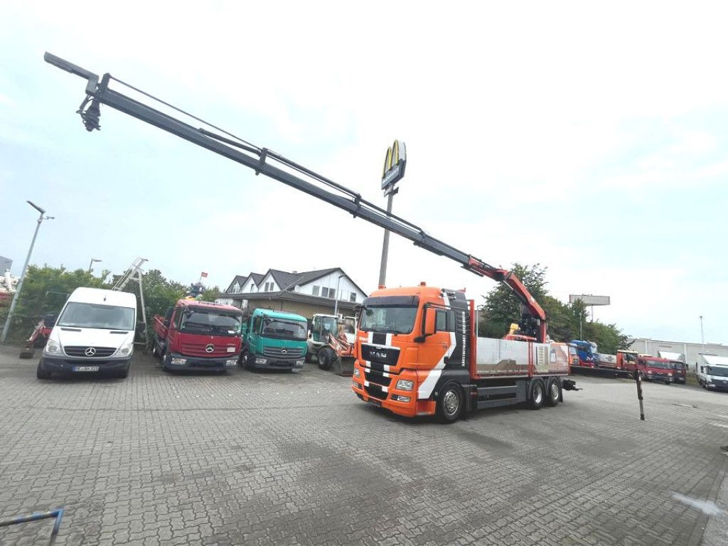 Crane truck, Dropside/ Flatbed truck MAN TG-X 26.480 6x2-2 LL Pritsche Heckkran 4xhydr.Au: picture 1