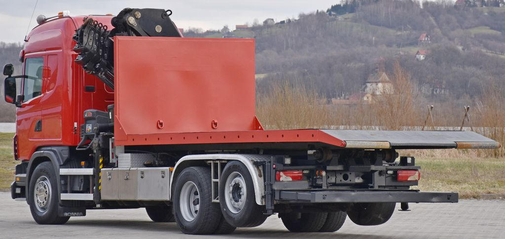 Crane truck, Hook lift truck Scania G 400 * Abschleppwagen 6,40m* KRAN + FUNK * TOP: picture 7